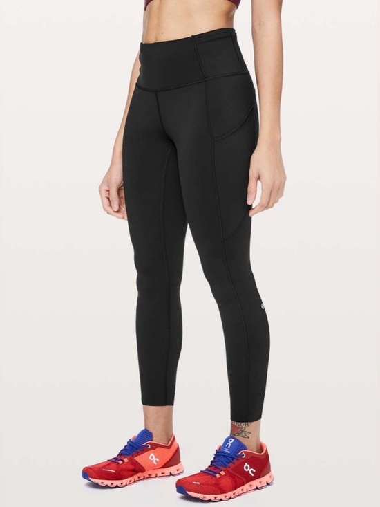 lululemon athletica Pants - LULULEMON Fast & Free 7/8 Black Tight Leggings II 25”